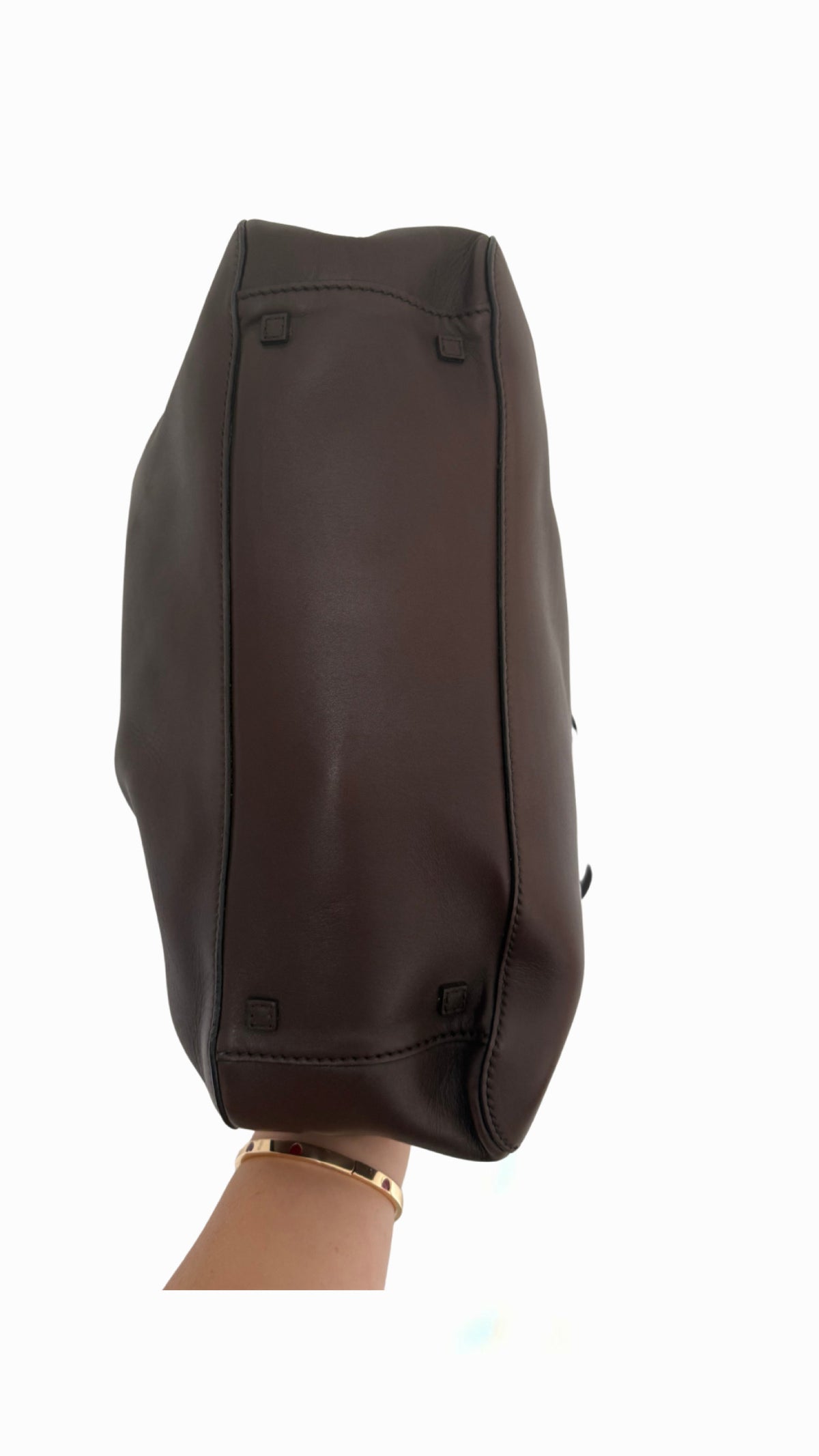 Gucci Dark Brown Leather Tote Bag