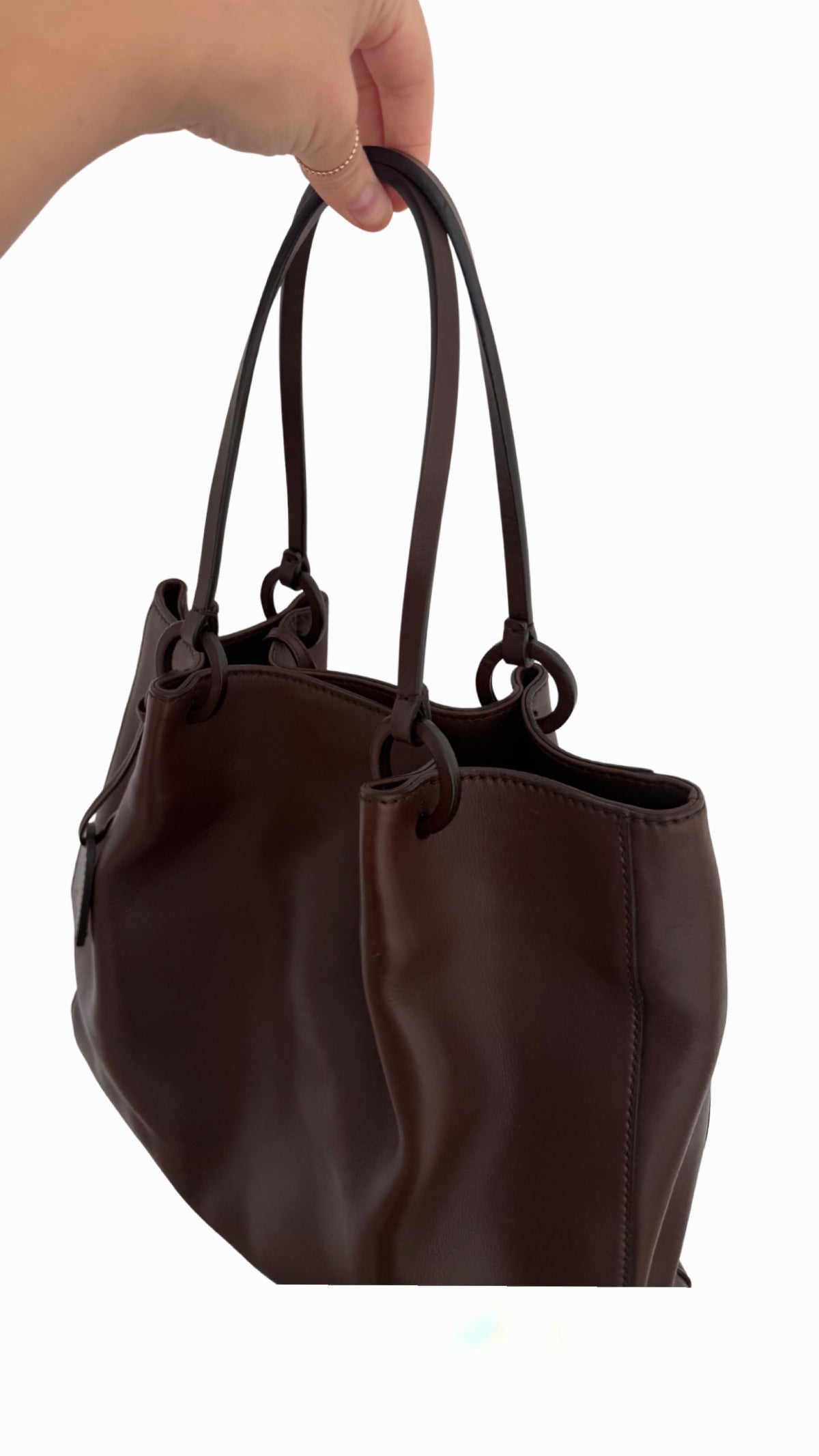 Gucci Dark Brown Leather Tote Bag