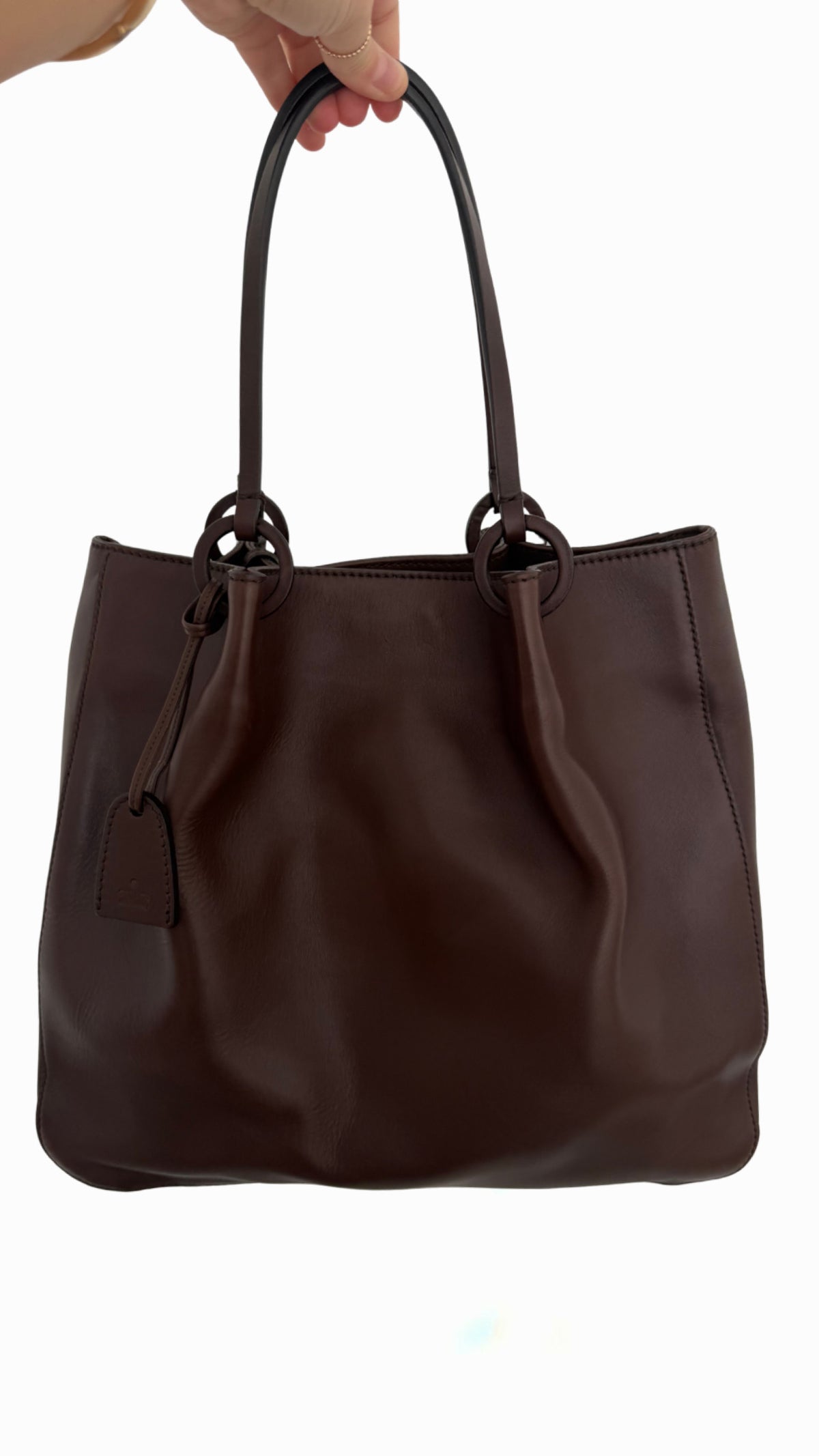 Gucci Dark Brown Leather Tote Bag
