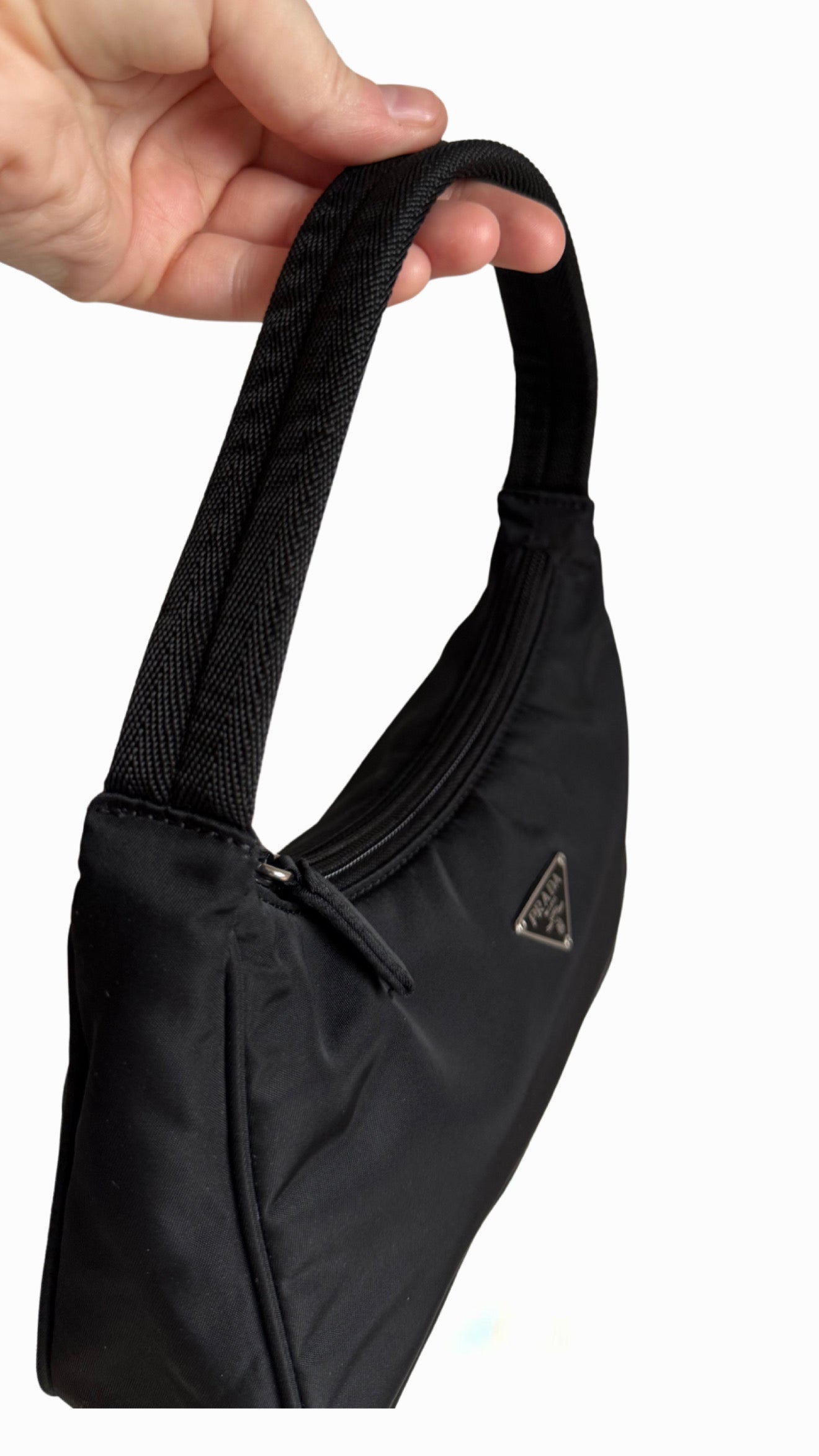 Prada Black Tessuto Nylon Shoulder Bag