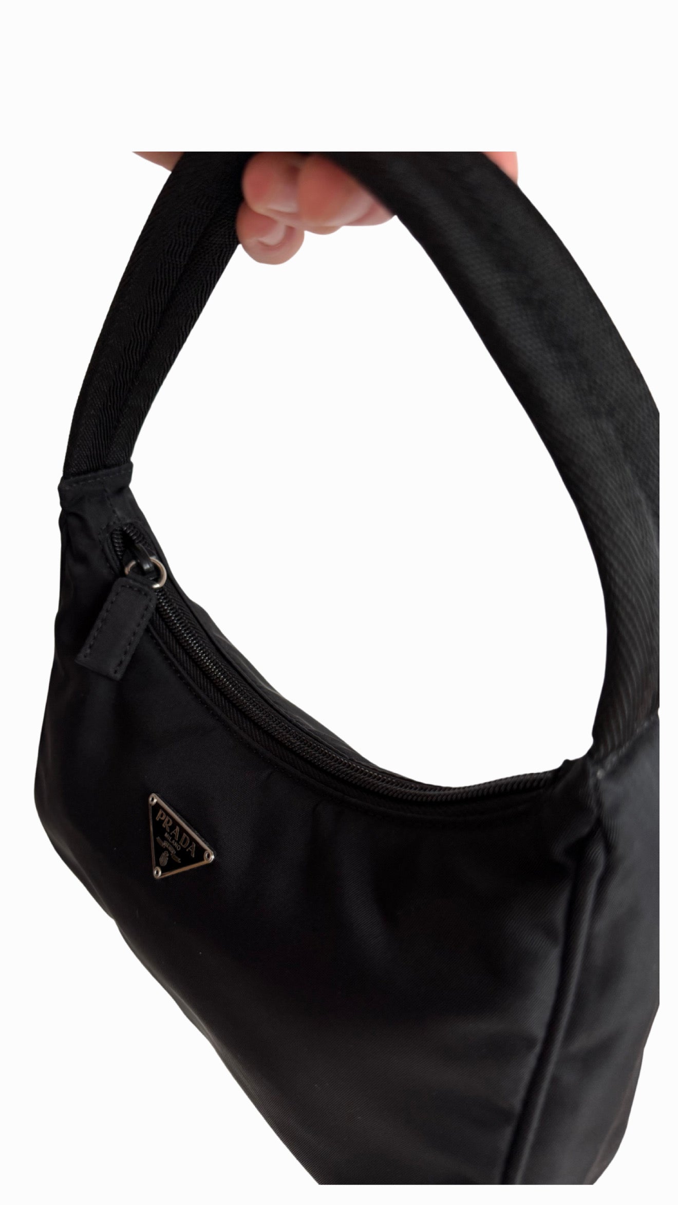 Prada Black Tessuto Nylon Shoulder Bag
