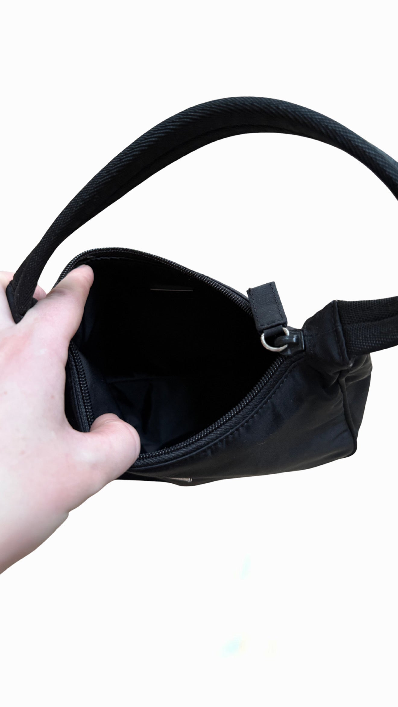 Prada Black Tessuto Nylon Shoulder Bag