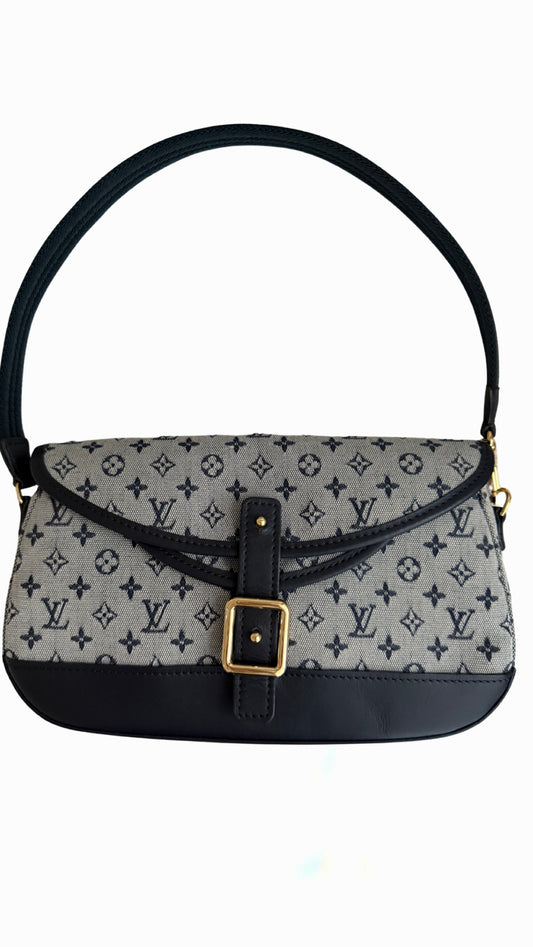 Louis Vuitton Blue Monogram Mini Lin Marjorie Shouder Bag