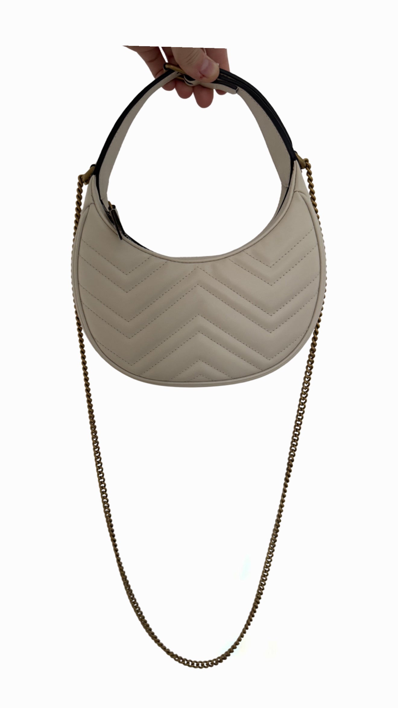 Gucci GG Marmont Small Shoulder Bag in White