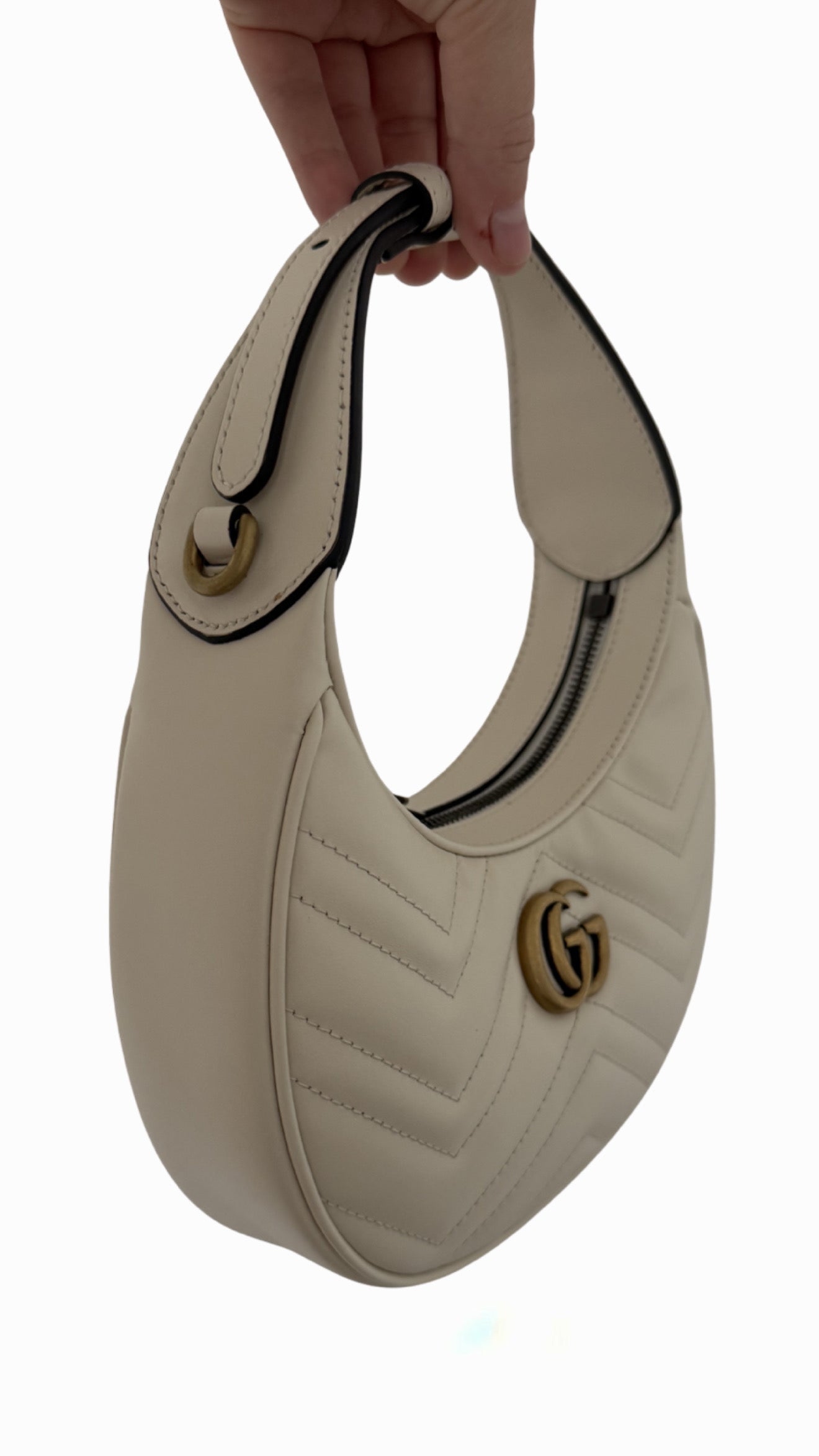 Gucci GG Marmont Small Shoulder Bag in White