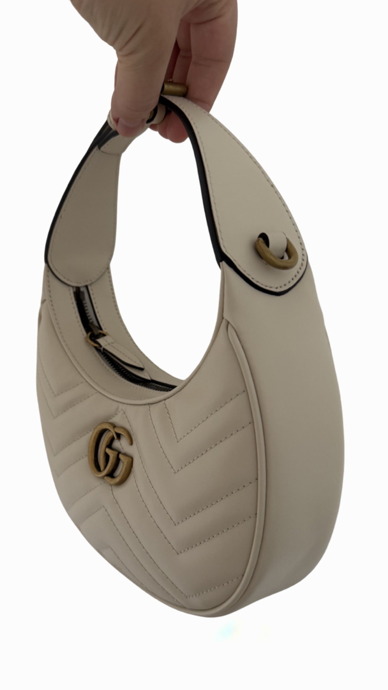Gucci GG Marmont Small Shoulder Bag in White