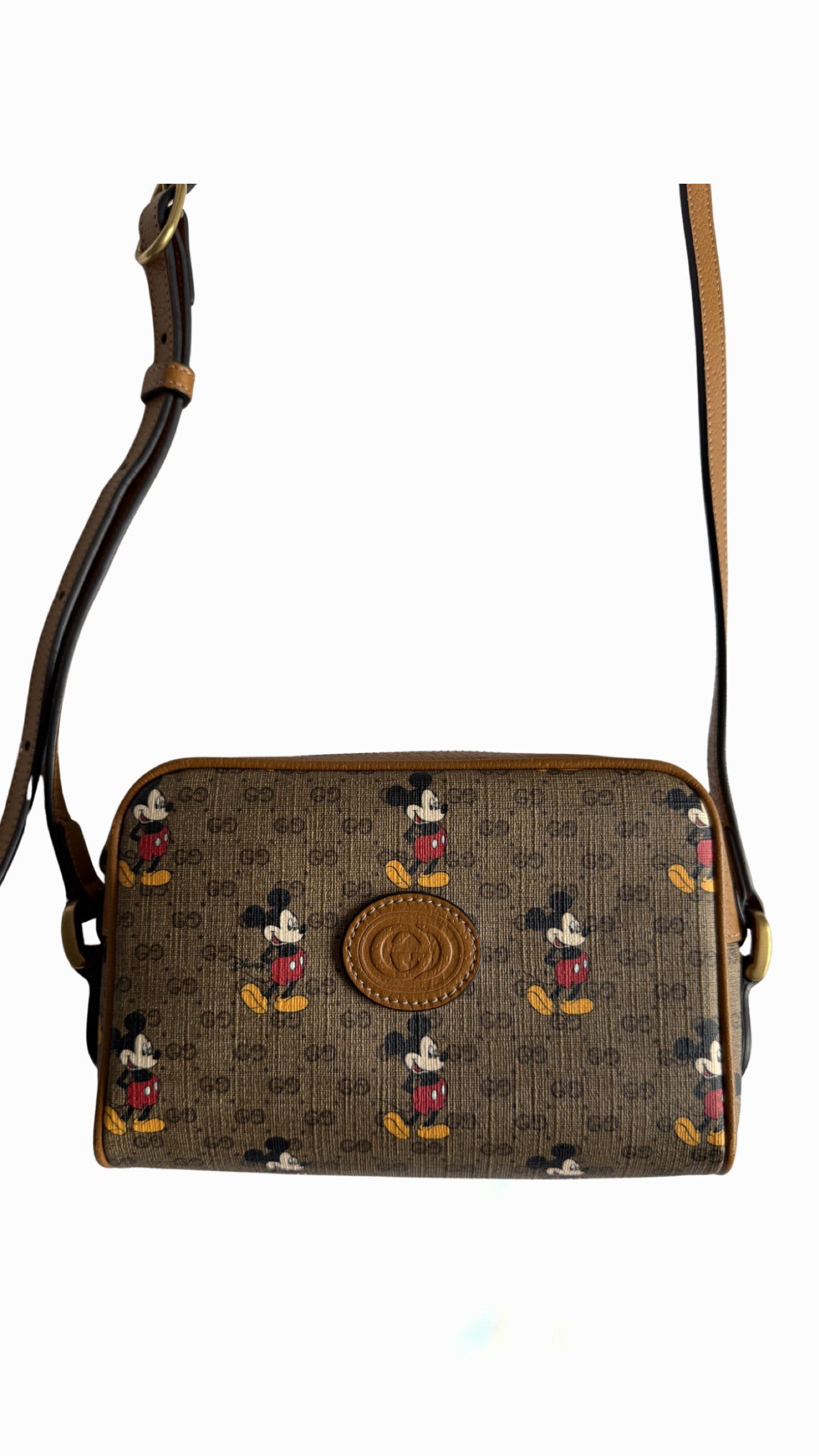 Gucci Disney Mickey Mouse Mini GG Supreme Shoulder Bag