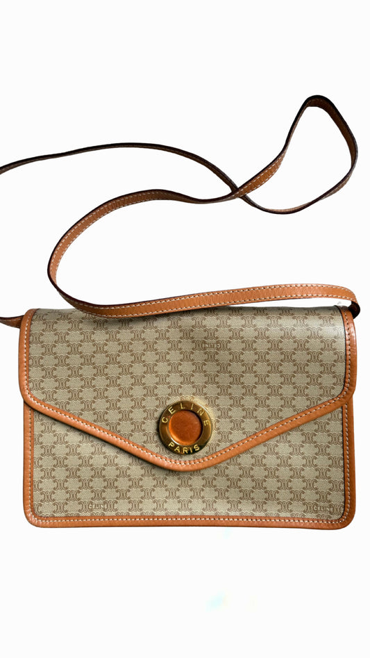 Celine Circle Macadam PVC Leather Crossbody