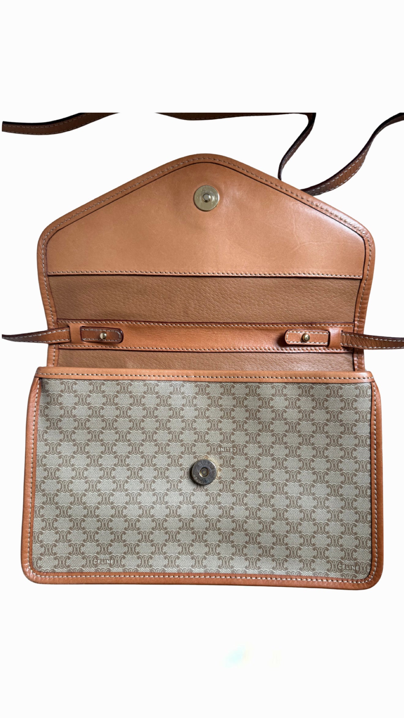 Celine Circle Macadam PVC Leather Crossbody