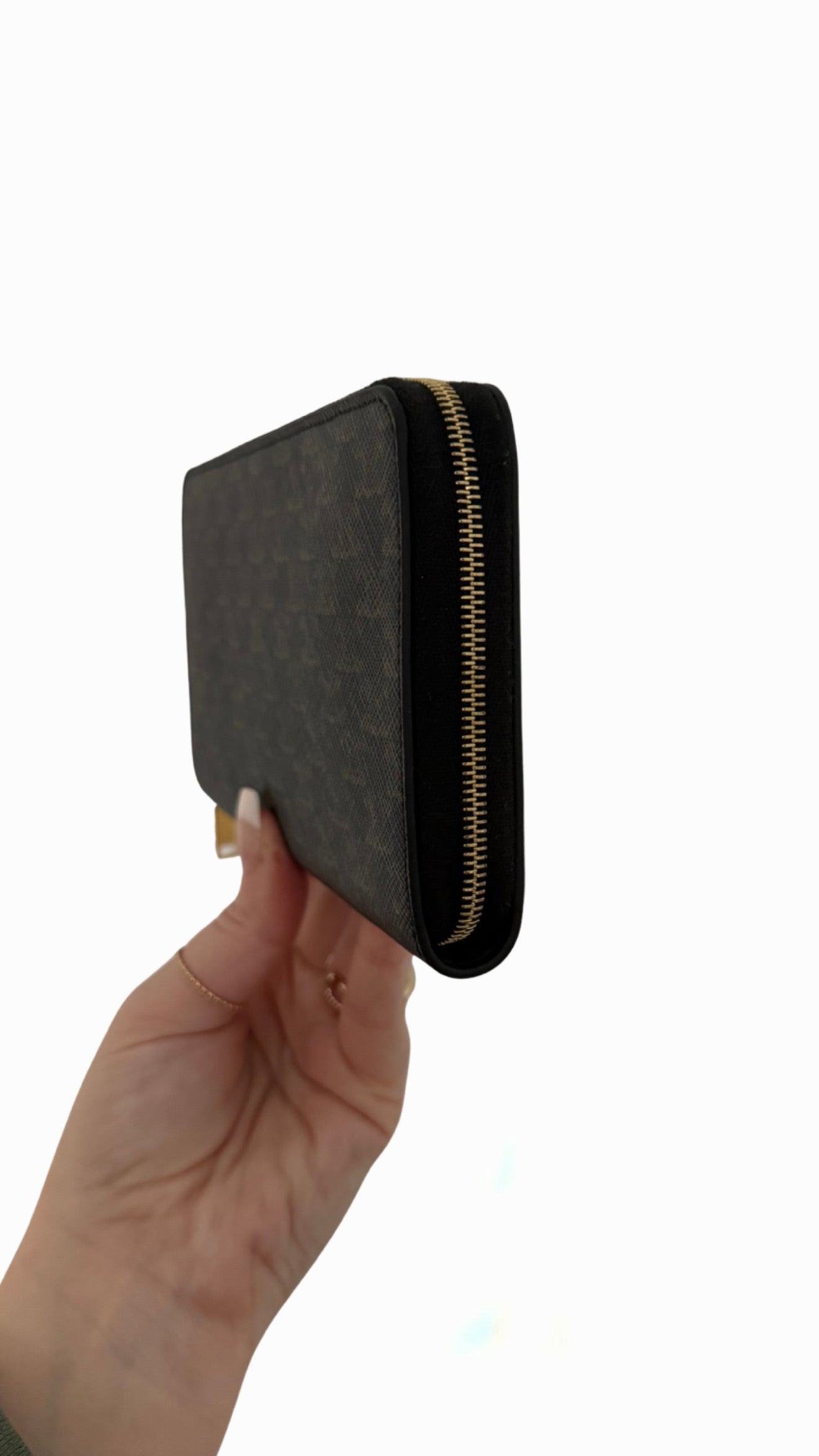 Celine Large Zipped Wallet in Triomphe Canvas – Newfound Luxury