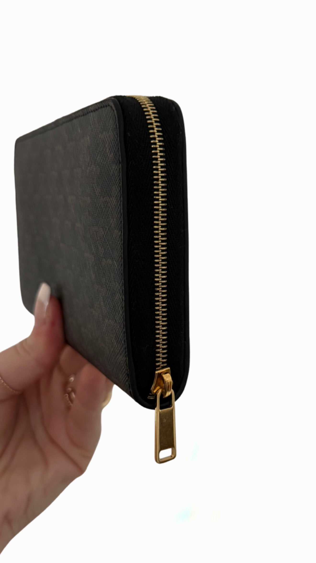 Celine Large Zipped Wallet in Triomphe Canvas
